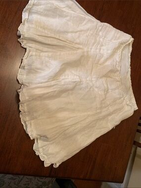 130% lino authentic Italian linen white skirt with lining,summer must have!
